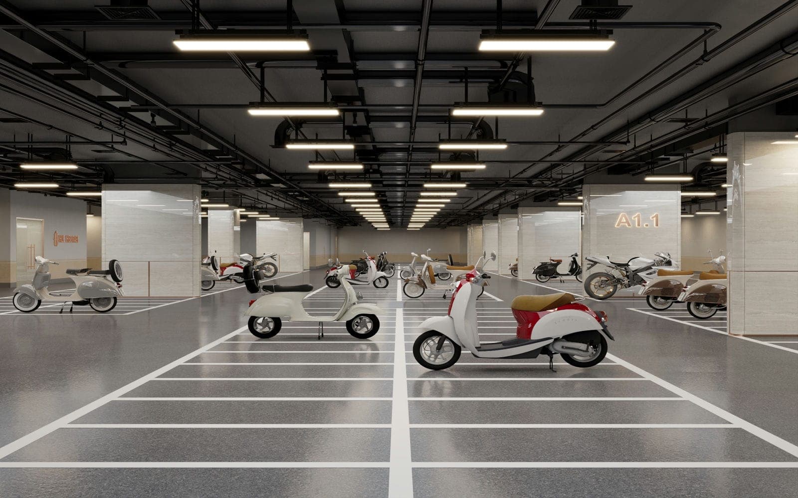 TẦNG HẦM ĐỖ XE