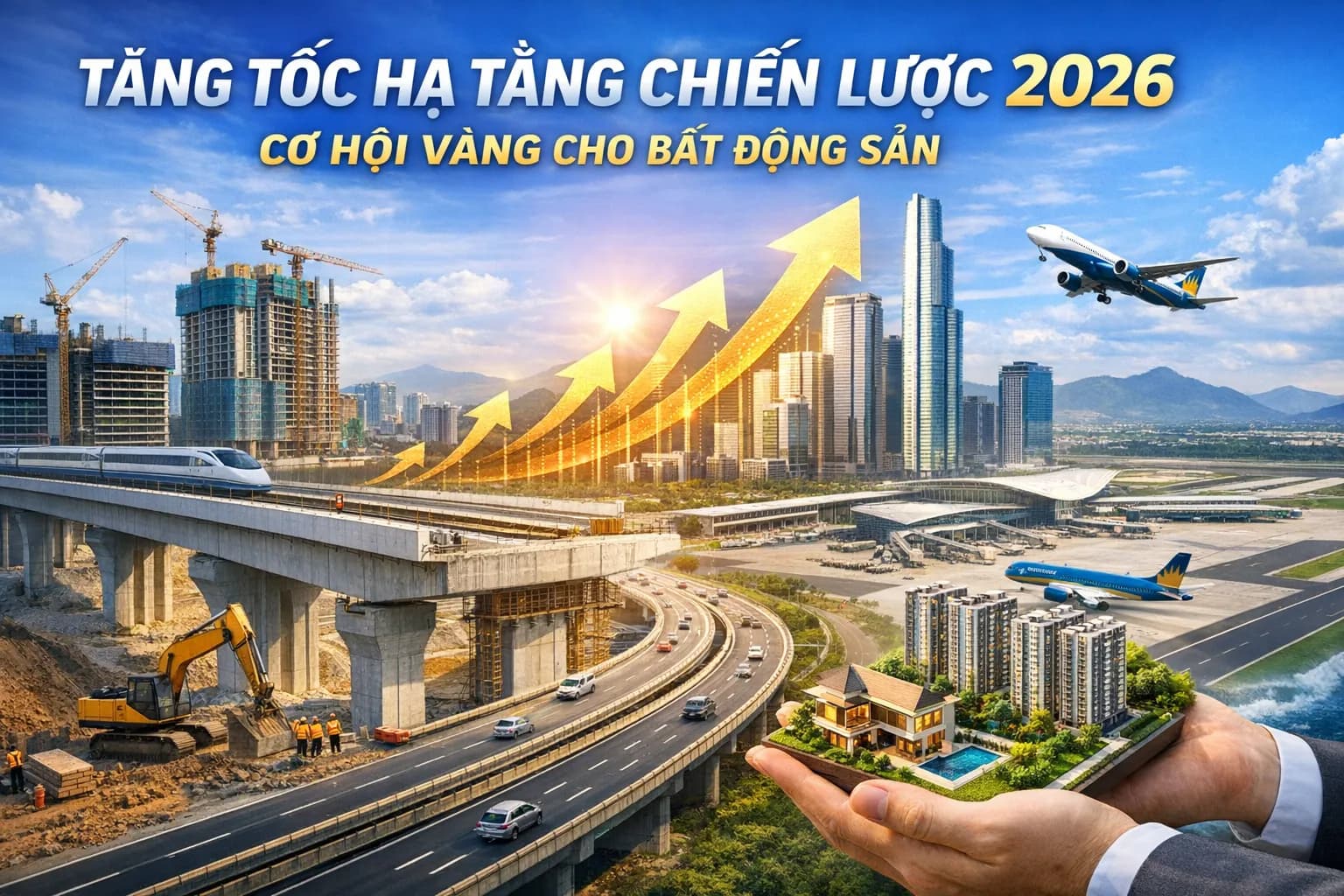 Đẩy nhanh hạ tầng chiến lược 2026: “Cú hích vàng” cho tăng trưởng và bất động sản Việt Nam